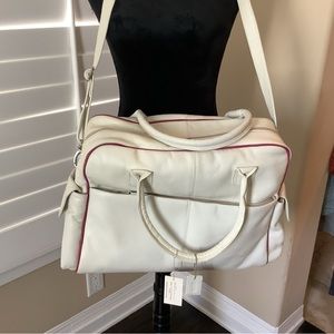 VINTAGE LATICO NJ USA TRAVEL BAG LEATHER UNIQUE